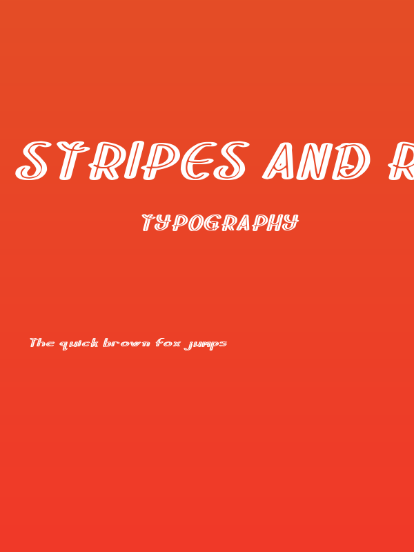 Stripes and Ribbons Italic Poster