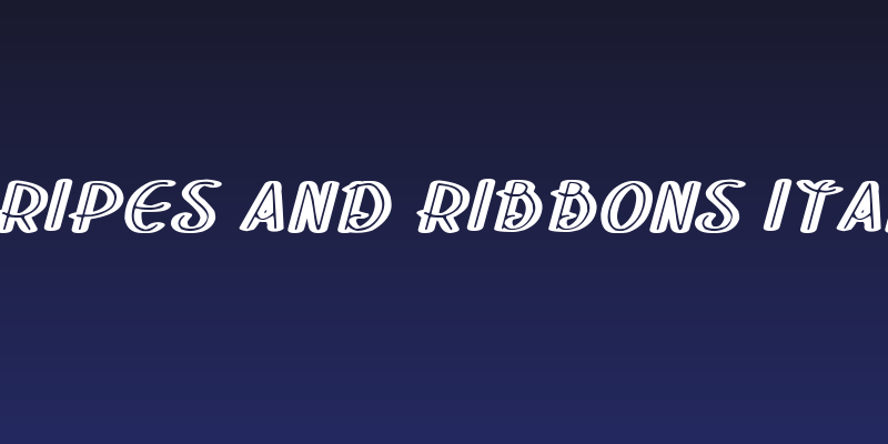 Stripes and Ribbons Italic Social Header