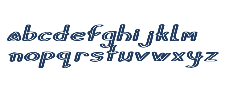 Stripes and Ribbons Italic Lowercase