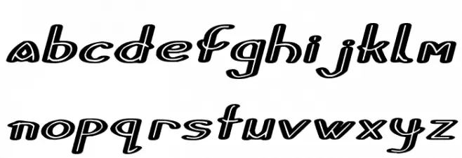 Stripes and Ribbons Italic 字体 小写