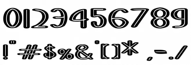 Stripes and Ribbons Font OTHER CHARS