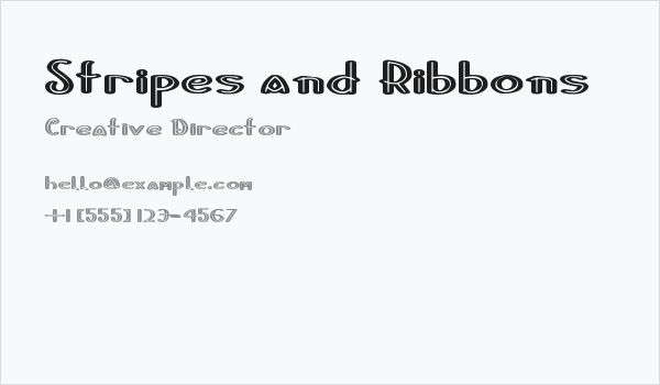 Stripes and Ribbons Business Card