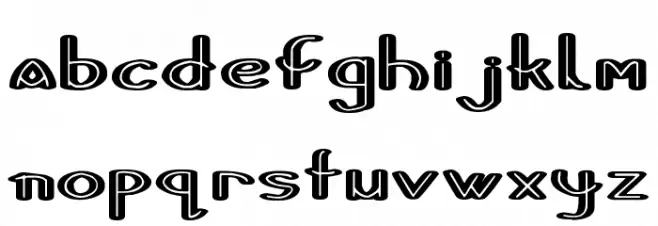 Stripes and Ribbons Font LOWERCASE
