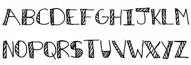 Stripes and bubbles Font Litere mari