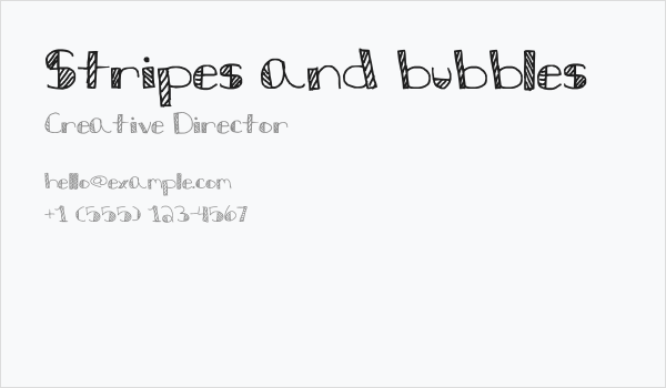 Stripes and bubbles Business Card