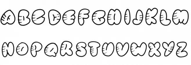 StrippedRounded Шрифта ВЕРХНИЙ