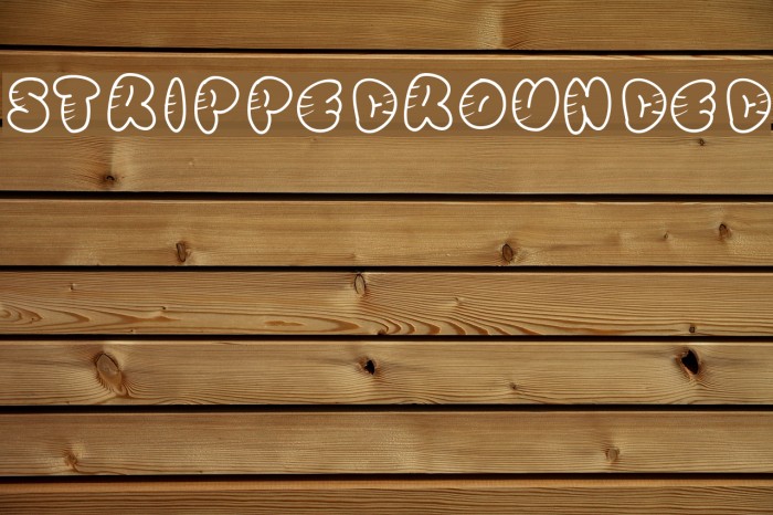 StrippedRounded Font examples