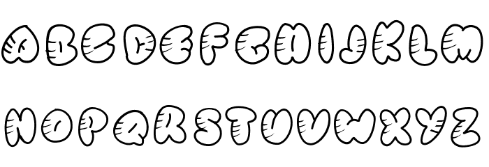 StrippedRounded Font LOWERCASE
