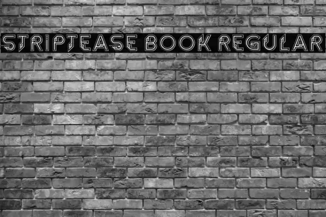 Striptease Book Regular Font examples