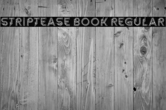 Striptease Book Regular Font examples