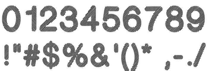 Stripy-Reg Font OTHER CHARS