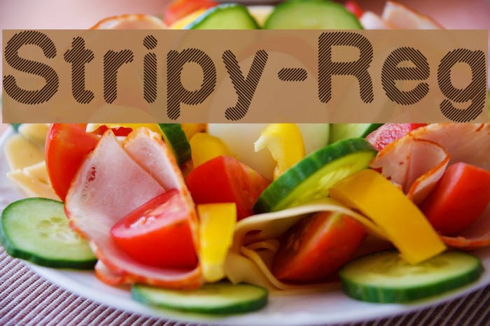 Stripy-Reg Font examples