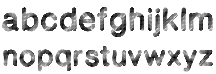 Stripy-Reg Font LOWERCASE