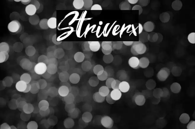 Striverx Font examples
