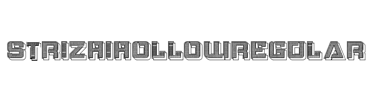 Strizhi Hollow Regular  Descarca Fonturi Gratis