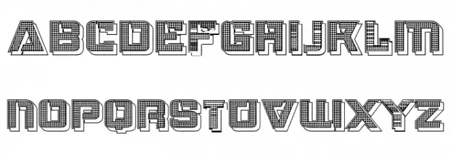 Strizhi Hollow Regular フォント 大文字