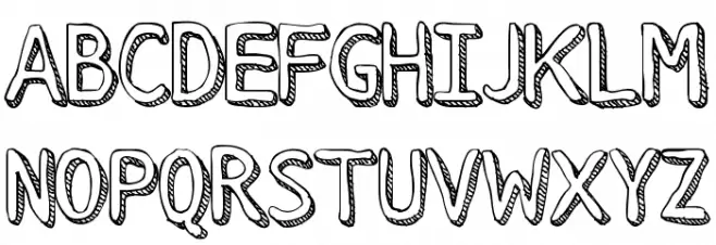 Stroke Dimension Schriftart Groß