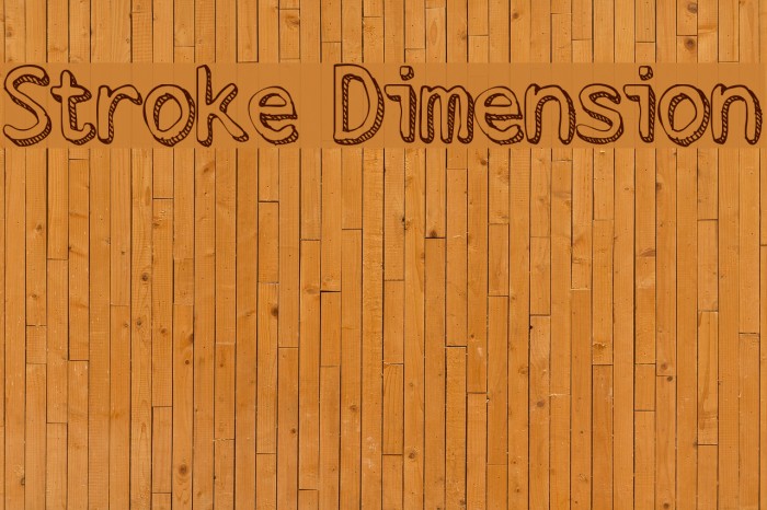 Stroke Dimension Font examples