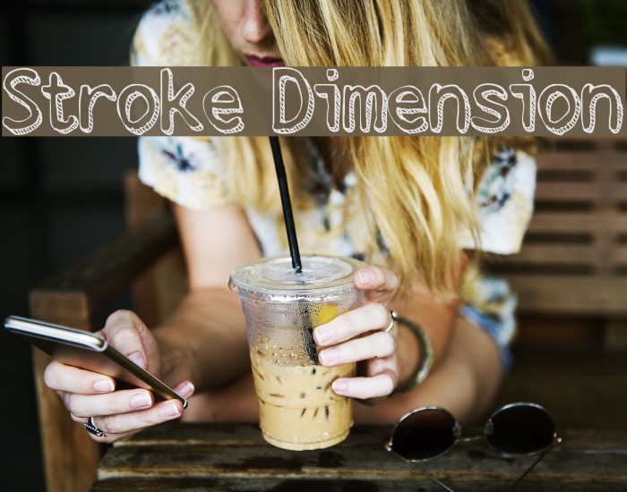 Stroke Dimension Font examples