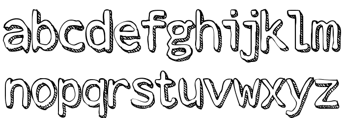 Stroke Dimension Font LOWERCASE