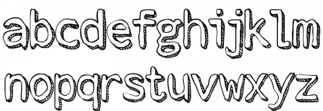Stroke Dimension Font LOWERCASE