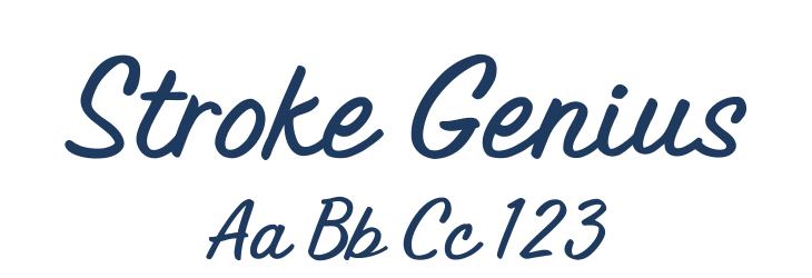 Stroke Genius Font Preview