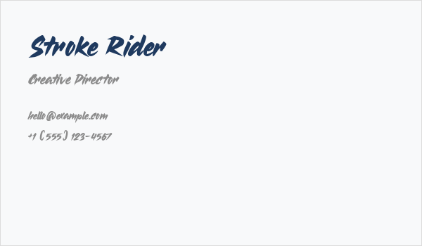 Stroke Rider Business Card