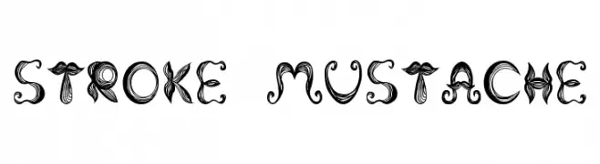 Stroke mustache  नि: शुल्क फ़ॉन्ट्स डाउनलोड