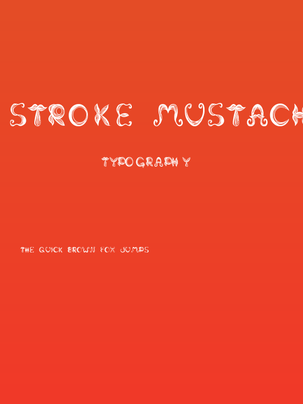 Stroke mustache Poster