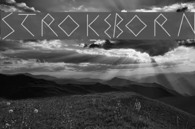 StrokeBorn Font examples