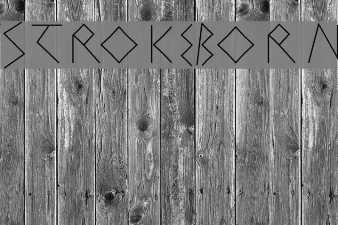 StrokeBorn Font examples