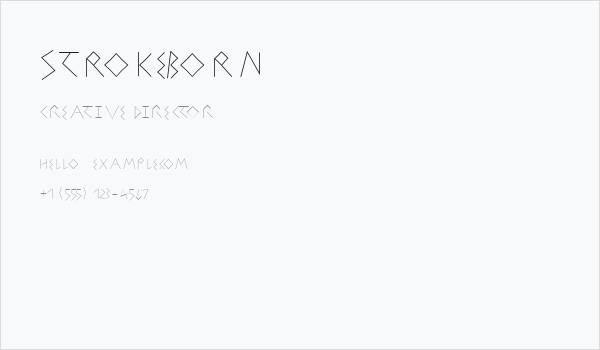 StrokeBorn Business Card