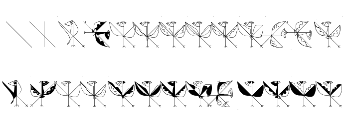 StrokeToBirds Font LOWERCASE
