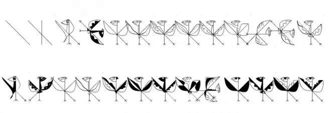 StrokeToBirds Font LOWERCASE