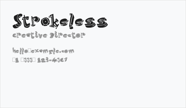 Strokeless Business Card