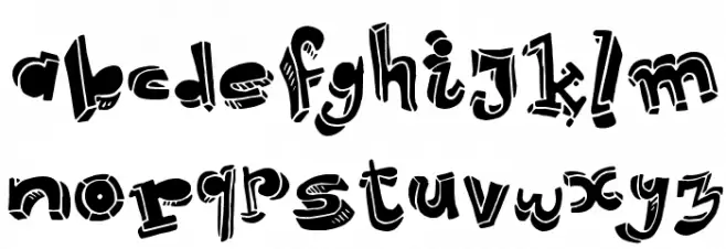 Strokeless Font LOWERCASE