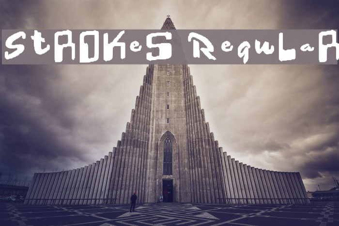 Strokes Regular Font examples