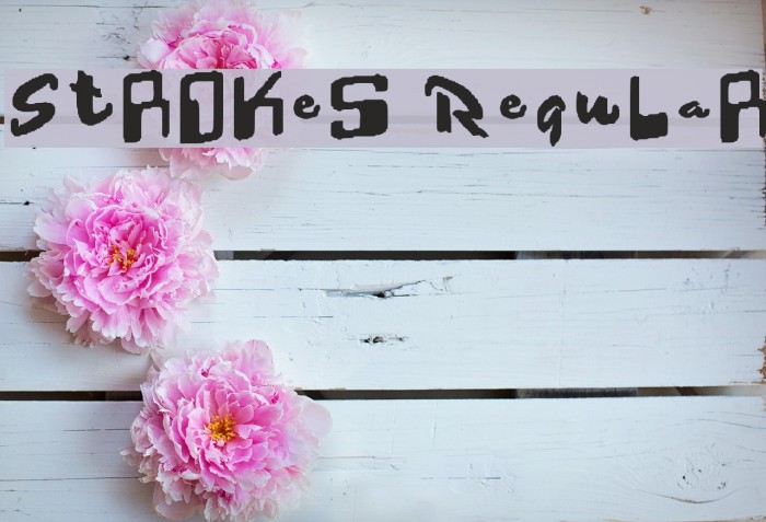 Strokes Regular Font examples