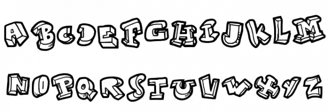 Strokewith Schriftart Groß