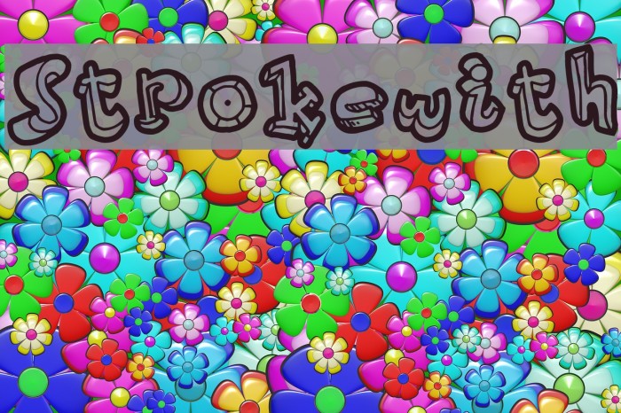 Strokewith Font examples