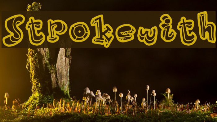 Strokewith Font examples