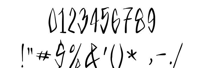 StrokeyHand Font OTHER CHARS