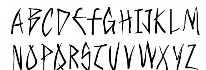 StrokeyHand 字体 大写