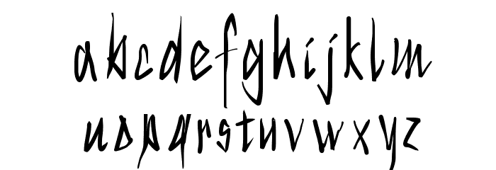 StrokeyHand Font LOWERCASE