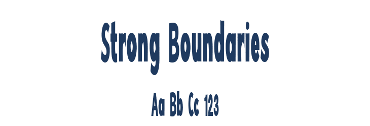 Strong Boundaries Font Preview