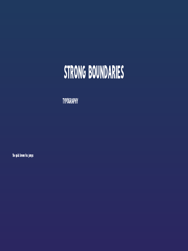 Strong Boundaries Poster