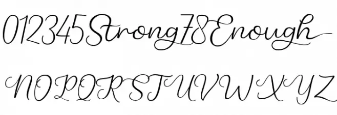 Strong Enough Schriftart Anderer Schreiben