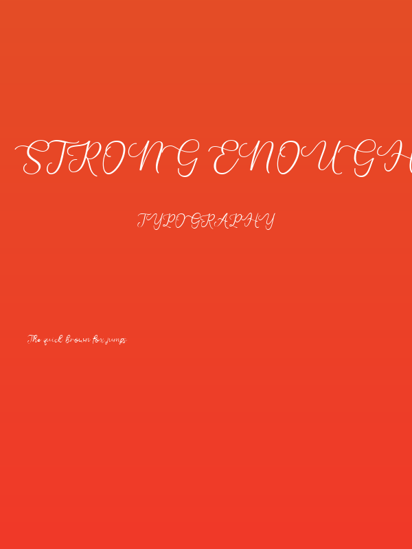 Strong Enough Poster