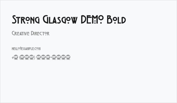 Strong Glasgow DEMO Bold Business Card