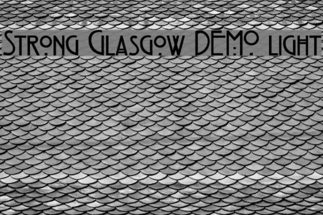 Strong Glasgow DEMO light Font examples